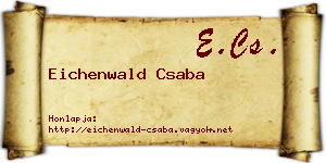 Eichenwald Csaba névjegykártya